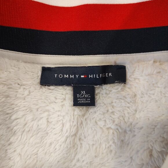 Tommy Hilfiger Fleece Women's Quarter Zip White Size XL Jacket Sweatshirt - Picture 5 of 8